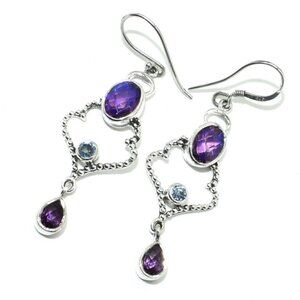 Silver Amethyst Mystic Earrings (2.3ct)